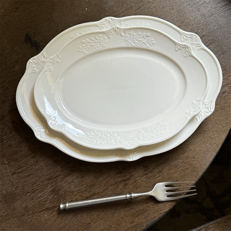 assiette ovale - 25,5*19*2 cm