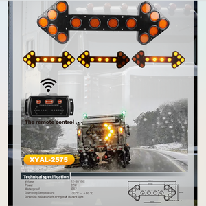 Yeni ağır kamyon araba yönü LED ok uyarı ışığı büyük LED Strobe ok panoları ile kablosuz kontrol kutusu - Product Image 6