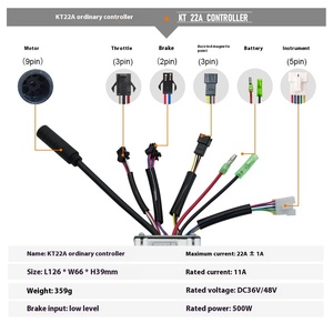 Kit de motor de cubo de tracción trasera de 48V y 500W para bicicleta eléctrica, vehículo asistido por litio modificado con controlador de instrumentos LCD3 - Product Image 4