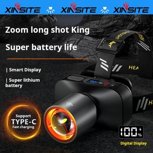 Đèn pha LED thu phóng siêu sáng xinsite có thể sạc lại và di động chống nước với màn hình pin xoay - Product Image 4