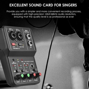 Interfaz de audio Tarjeta de sonido de grabación profesional 16bit/48kHz Mini interfaz de audio USB Tarjeta de sonido de 2 entradas y 2 salidas - Product Image 6