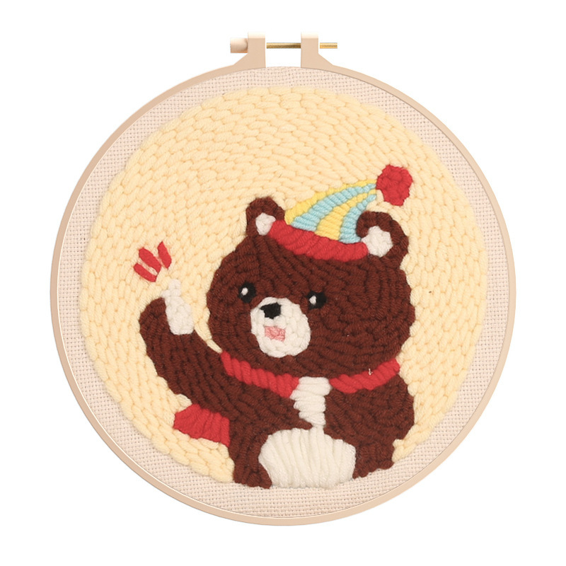 Broderie à l'aiguille de 8 pouces pour bébé ours
