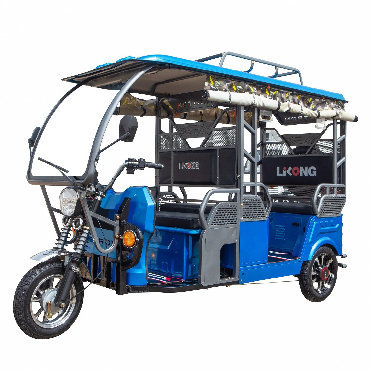 Пассажир 4-5 Электрический рикша Индия Bajaj авто Электрический пассажирский трехколесный велосипед
