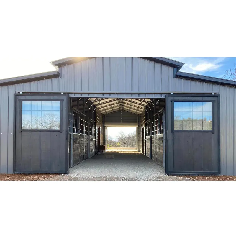 Ferme bovine à structure en acier préfabriquée à bas prix bâtiment hangar à vaches laitières structure en acier poulailler