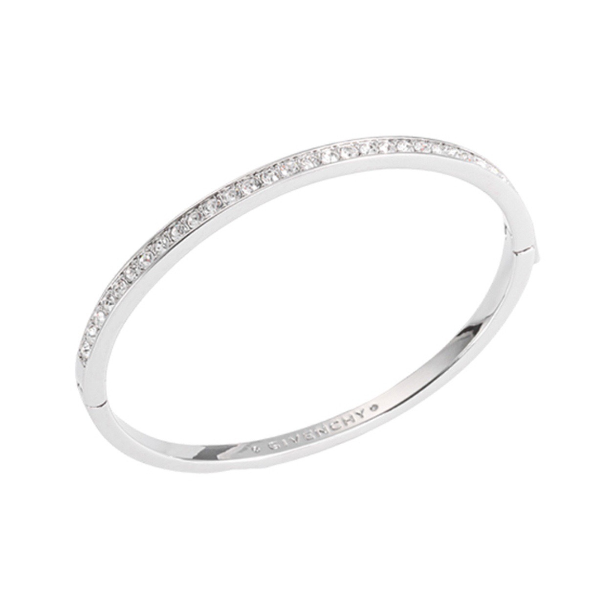 Single-row diamond white gold