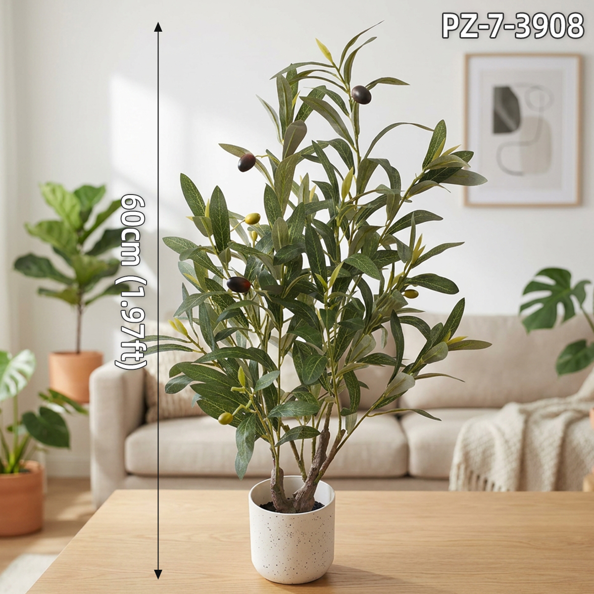 60cm Multi Trunk Artificial Olive Tree