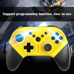 Ipega-Controlador de juegos inalámbrico con Bluetooth, mando programable de 6 ejes con turbo para Switch, PS3, Android, PC