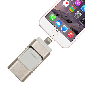 แฟลชไดรฟ์ USB ที่เข้ากันได้กับไอโฟน/iOS/apple/ipad/android และ PC 128GB 3-in-1 OTG JUMP Drive 3.0 USB Memory Stick - Product Image 4