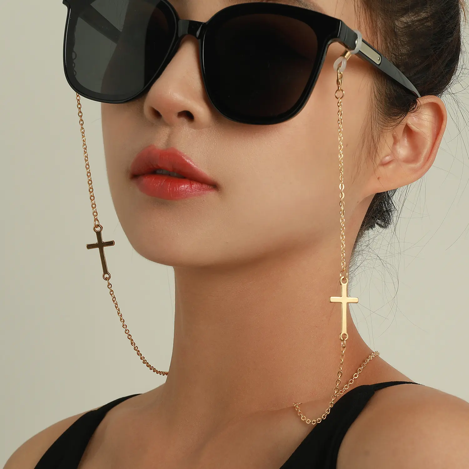 2022 फैशन ताल चेन धूप का चश्मा मुखौटा नेत्र चश्मा Eyewears कॉर्ड धारक विरोधी पर्ची मिश्र धातु पार चश्मा श्रृंखला महिलाओं