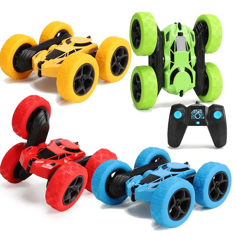 Auto RC ribaltabili a doppia faccia da 2.4GHz per bambini veicoli rotanti 360 flip giocattolo per auto telecomandato