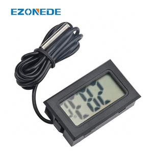Digital LCD Thermometer <strong>Temperature</strong> Monitor with <strong>External</strong> Probe for Fridge Freezer Refrigerator Aquarium Black - Product Image 6