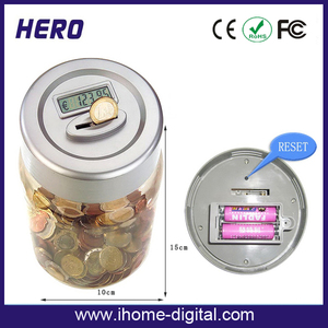 Factory Supply Custom Made Plastic <strong>Coin</strong> Cans Mexico Counter USA Money <strong>Box</strong> - Product Image 2