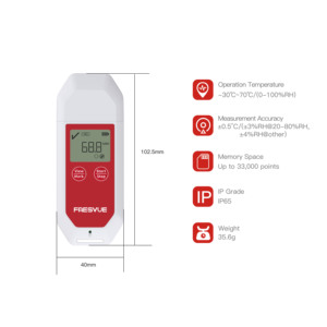 Registrador de datos de temperatura y humedad USB personalizado multiusos con pantalla LCD logegr de datos