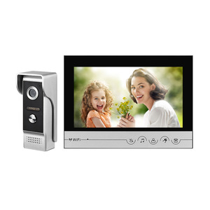 Cerradura de puerta inteligente TUYA 1080P 7 pulgadas WIFI Sistema de intercomunicación visual Video con tarjeta de cámara Desbloqueo Función de control de acceso - Product Image 1