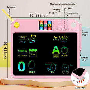 2-in-1 Customizable Large LCD <strong>Writing</strong> Pad Kids' Language Learning and Training Machine with Battery Power Plastic Material - Product Image 6