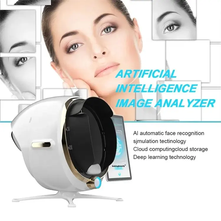 Sistema de Análisis de la piel 3D inteligente, escáner de pelo Facial profesional, probador de piel Uv, analizador de humedad, espejo mágico