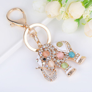Cute Elephant Keychain Luxury Sparkling Crystal Rhinestones Elephant