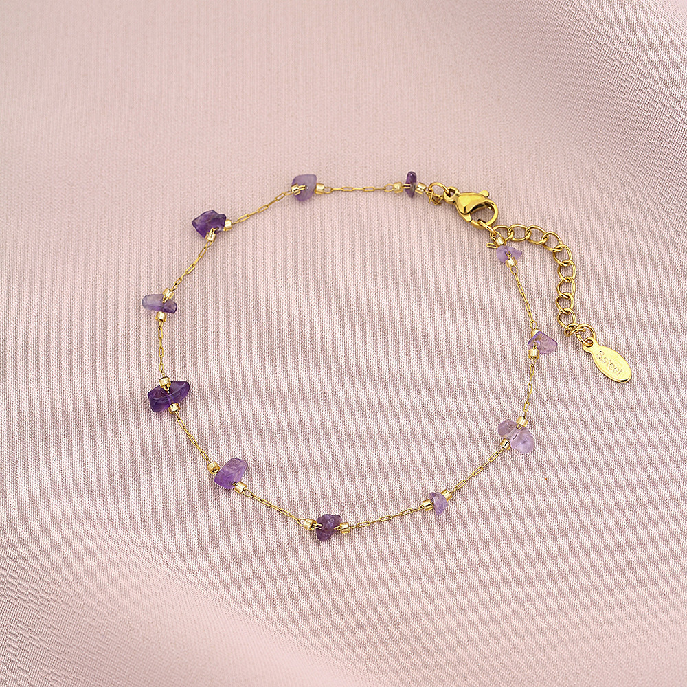 6.Gold Chain-Amethyst