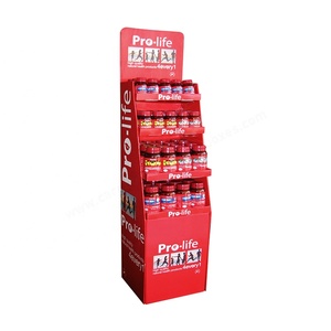 Tùy chỉnh có thể tái chế có thể gập lại cho Pop các tông sóng hiển thị kệ hiện đại thân thiện với môi sàn hiển thị đứng - Product Image 2