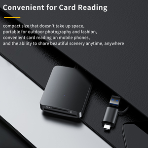 3.0 USB tipo C 4 in 1 lettore di schede 5Gbps OTG lettore di Smart Card di memoria nero - Product Image 4
