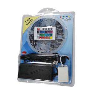 Venta al por mayor de alto brillo CRI de doble capa PCB impermeable 10m Flexible 5050 RGB Smart LED Strip Kits con control wifi - Product Image 2