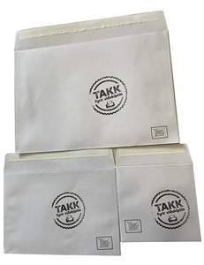Gedruckte weiße Kraftpapier-Geschäfts umschläge Kraft umschlag mit Knopf-und Schnur verschluss - Product Image 5
