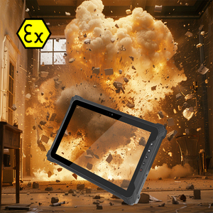防爆平板电脑810g 10英寸10000 mha全球定位系统条形码扫描仪ip65防水窗10工业平板电脑atex平板电脑 - Product Image 1