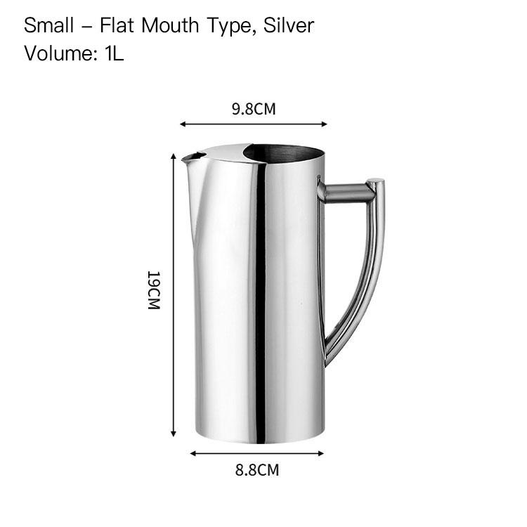 Argent 1L Petit Modèle à Bec Plat