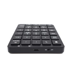 Teclado numérico inalámbrico, 28 teclas, Mini almohadilla numérica recargable de contabilidad financiera portátil para ordenador portátil de escritorio, PC, Surface Pro