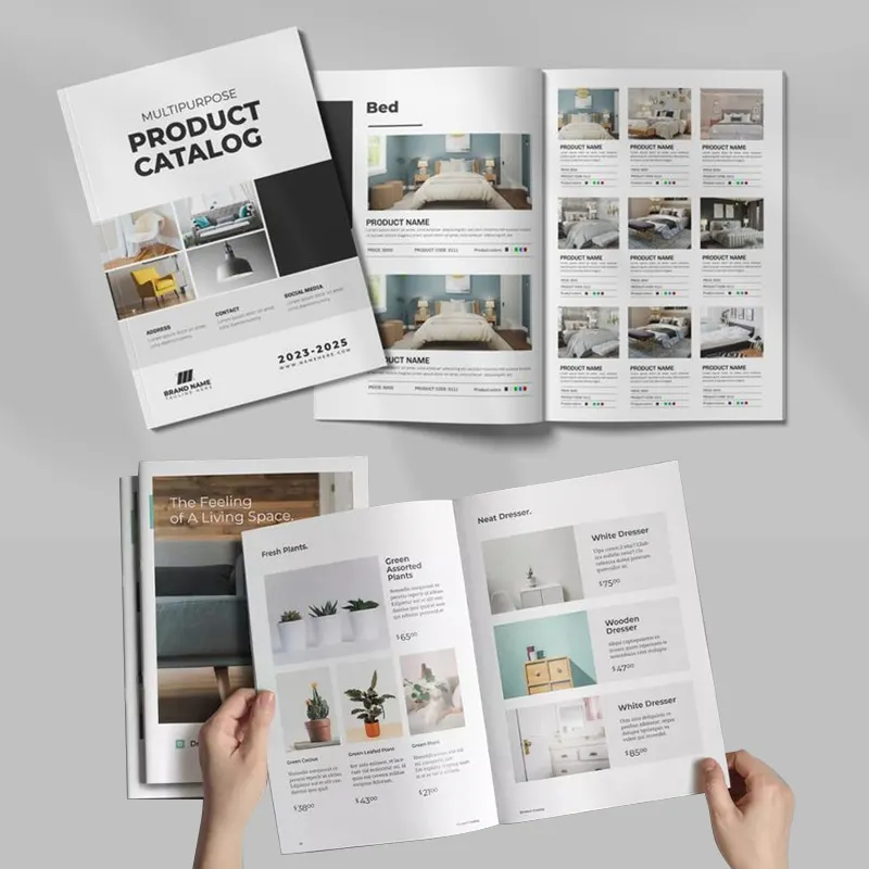 Libretto di catalogo di mobili con stampa di libri personalizzati A5 A6 con copertina morbida servizio di stampa di riviste Brochure digitali