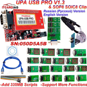 Migliore qualità ITCARDIAG V1.3 UPA-USB SN:050 d5a5b e SOP8 SOIC8 Clip ECU Chip Tunning con 350MB di Script UPA USB ECU programmatore - Product Image 2