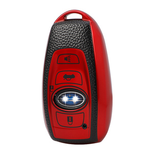 Deri yumuşak TPU araba anahtarı durum kapak kabuk için SUBARU FORESTER STI STI spor LEGACY XV BRZ Outback anahtarlıklar çanta anahtarlığı - Product Image 2