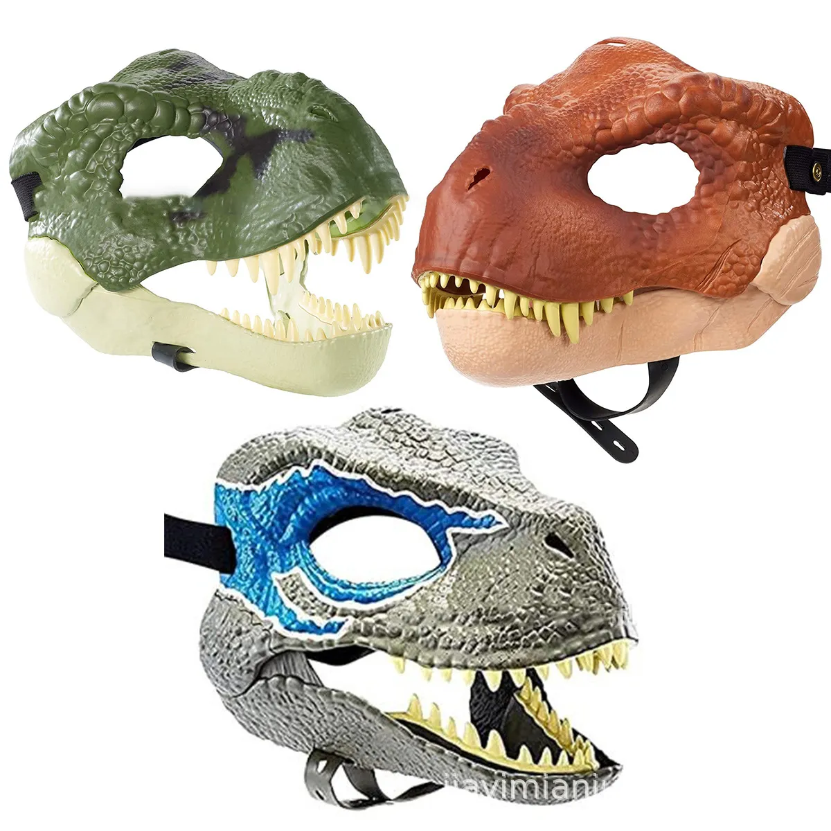 ホットセールハロウィン恐竜マウスマスクメーカーサプライパーティーマスク動物ティラノサウルスマスクヘッドギア