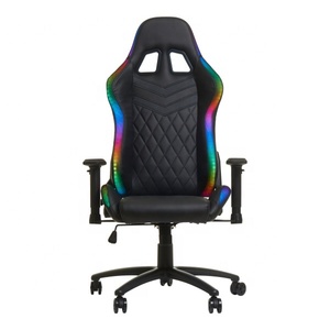 USA thép cơ sở 4D tay vịn chơi game bảng thiết lập Bluetooth Loa Led RGB ánh sáng Ergonomic Massage máy tính chơi game Ghế văn phòng sử dụng - Product Image 4