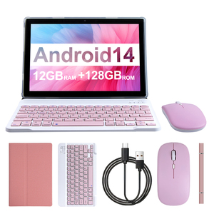 ATMPC 10,1 ''5GHz WiFi Android 14 Business Tablet para estudiar 12GB + 128GB Keyboard Mouse con Tablet Pen con Google GMS RoHs - Product Image 1