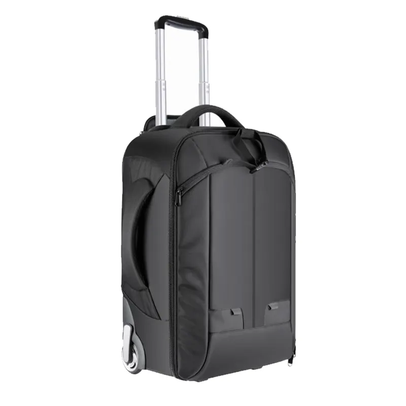 2-In-1 convertible imperméable souple bagage à roulettes voyage dslr sac caméra trolley sac à dos