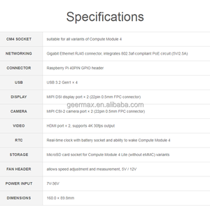 Scheda di espansione Raspberry Pi CM4 PoE per Raspberry Pi Compute Module 4 PoE Board - Product Image 6