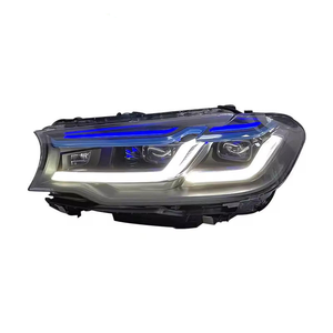 For BMW 5 Series G38 Headlight Assembly 18-20 G30 M5 <strong>Thunder</strong> Version Double Blue Eyebrow <strong>LED</strong> 8000k Color Tem High Quality New - Product Image 2