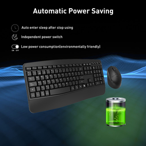 Nuevo teclado y ratón con diseño de inclinación ergonómico inalámbrico Bluetooth de 2,4G Combo 4 DPI ratón con rueda bidireccional ajustable para oficina - Product Image 6
