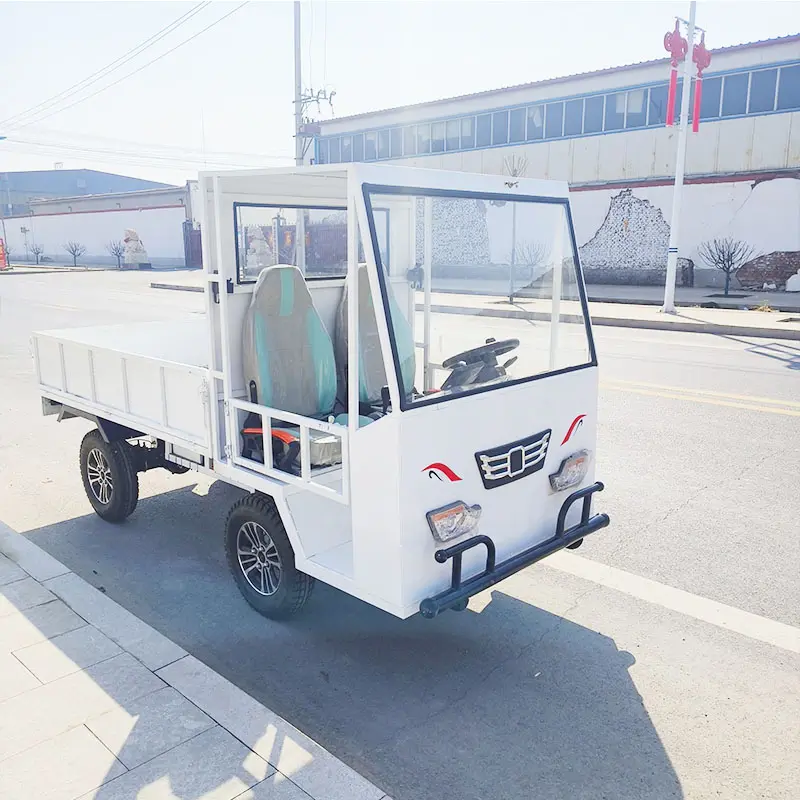 new type cart for transportation of cargo Electric four-wheel flat pull truck hand tucks Hydraulic self-discharge tansporter