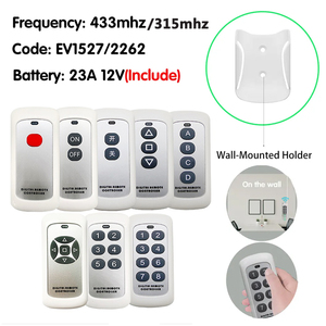 Drahtlose 1-8-Taste 500m Universal-Lerncode mit großer Reichweite 1527 RF 433MHz Fernbedienung
