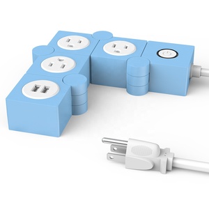 工厂价格家用办公用电动扩展插座1250W 4插座2 USB端口通用旋转电源板 - Product Image 4