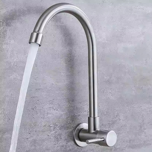 Bán hàng nóng hiện đại chải trong Tường Gắn Vòi Nước Nhà Bếp đơn-xử lý chải bồn rửa bằng thép không gỉ duy nhất-lỗ bếp Vòi - Product Image 3