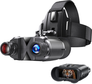 Yetişkinler için 4K kafa monte gece görüş gözlüğü dürbün manuel odak 8X dijital Zoom ile kızılötesi NVG avcılık için, kamp - Product Image 2