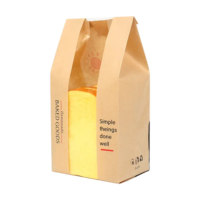 Voedsel Snack Bakkerij Wax Vet Olie Proofblackccoffee Bagstoast Papier Kraft Papier 1Kg 500G 250gag Diepdruk Print Snoepzakjes