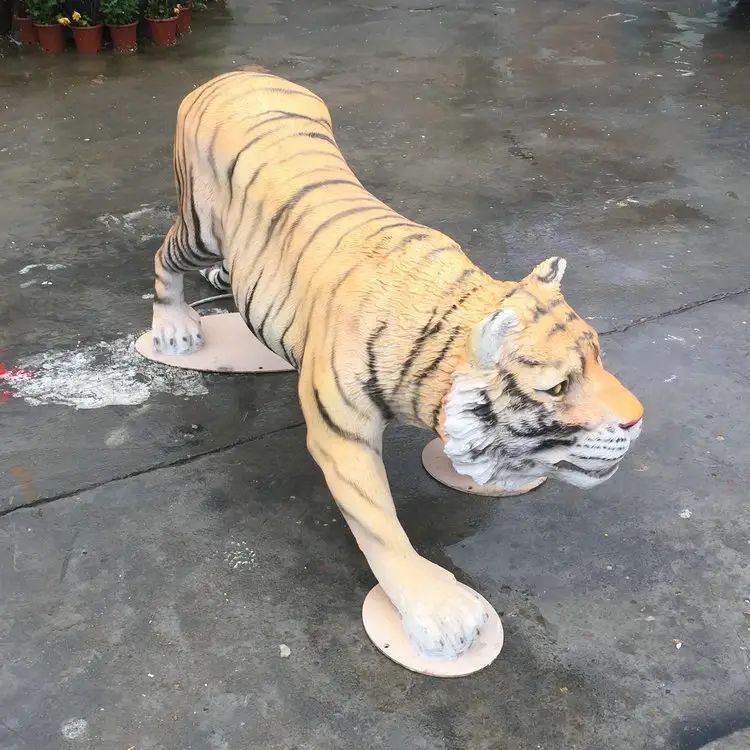 Statua della tigre della scultura animale in fibra di vetro