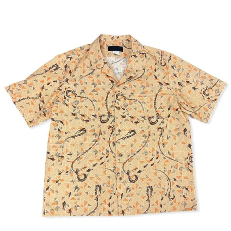 Kemeja Hawai pria, kaus pantai Hawaii Digital atau terbalik bercetak warna-warni nyaman musim semi dan panas