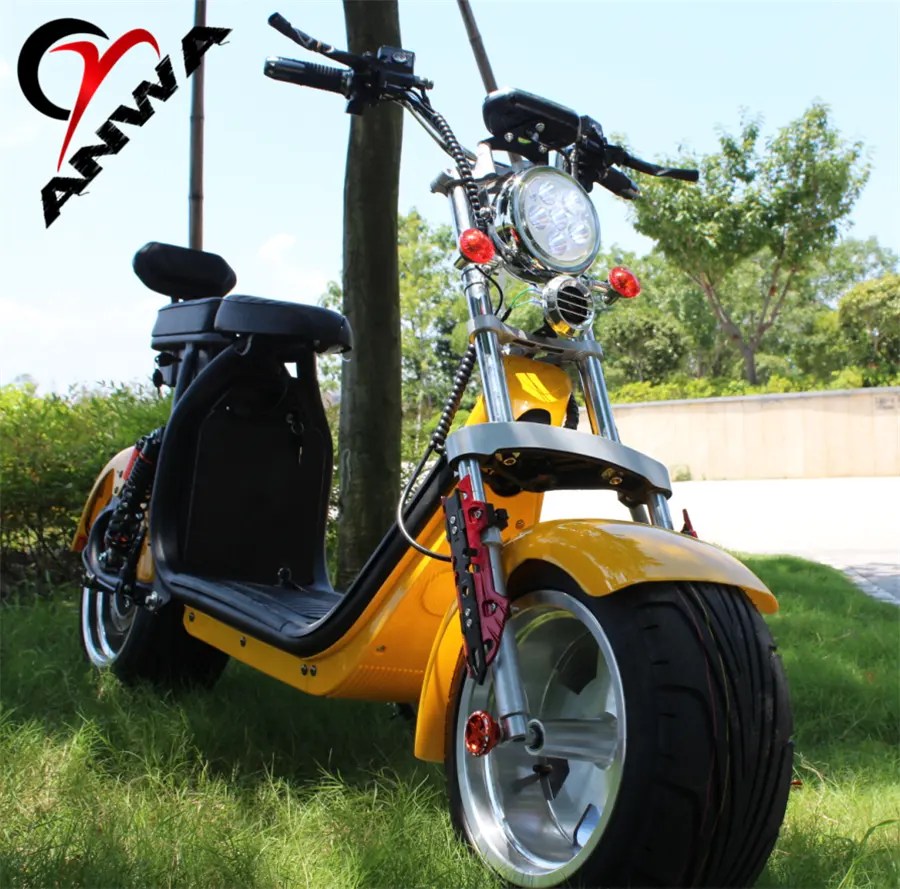 שומן צמיג 2 גלגלים Citycoco חשמלי קטנוע, מגניב למבוגרים 2000W ליתיום סוללה חשמלי Citycoco אופניים