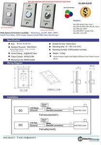 Stainless Steel Customizable Biometric Door <strong>Opening</strong> <strong>Exit</strong> <strong>Button</strong> Momentary <strong>Push</strong> Access Control System with OEM ODM Support - Product Image 2