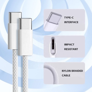 Trend 1M 60W tip C tipi C süper hızlı şarj kablosu naylon örgülü USB C yüksek hızlı iletim şarj aleti kablosu - Product Image 3